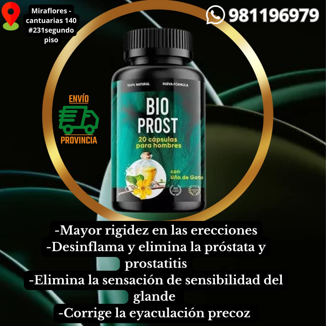 ORIGINAL BIO PROS-TRATA Y CURA LA PROSTATA-POTENCIADOR-SEXSHOP LIMA 971890151